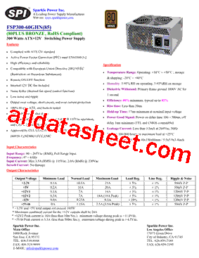 FSP300-60GHN85型号图片