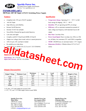 FSP400-60DL型号图片