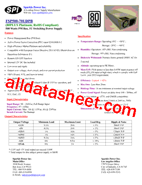 FSP500-70UDPB型号图片