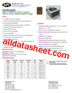 FSP700-92MPB型号图片