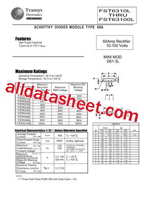 FST63100L型号图片