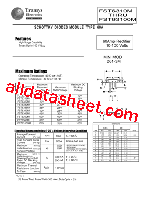 FST63100M型号图片