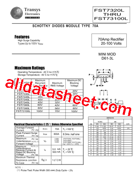 FST73100L型号图片