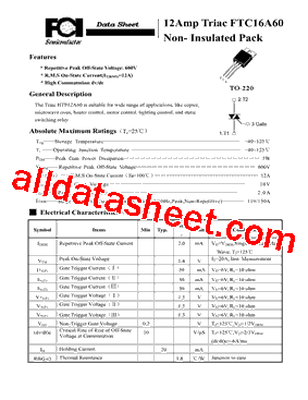 FTC12A60型号图片