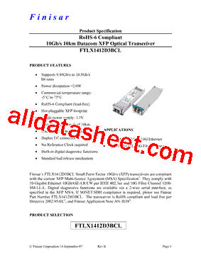 FTLX1412D3BCL型号图片