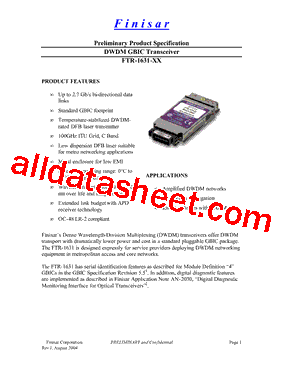 FTR-1631-33型号图片