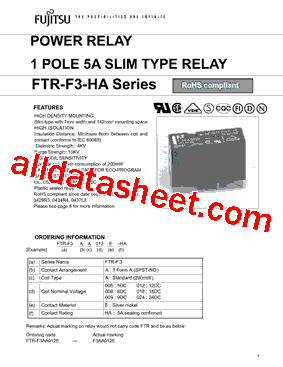 FTR-F3AA005EHA型号图片