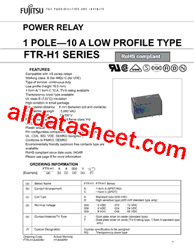 FTR-H1AA006TRG型号图片