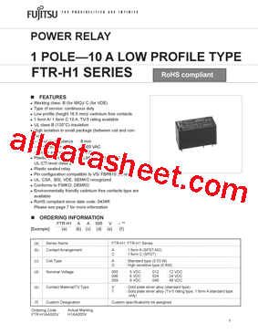 FTR-H1AD005V型号图片