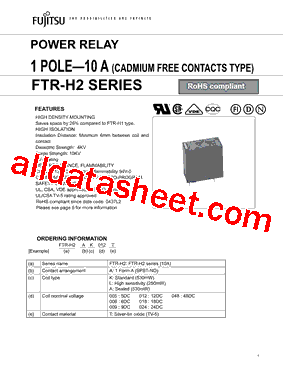 FTR-H2AA012T型号图片