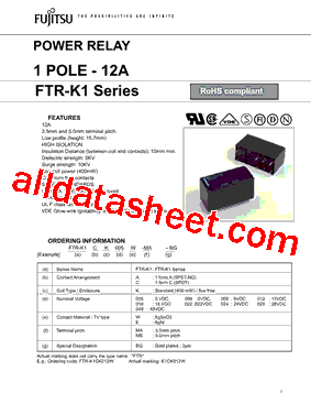 FTR-K1AK018EMABG型号图片