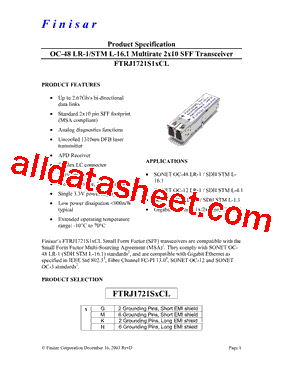 FTRJ1721SKCL型号图片