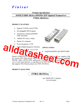 FTRX-3812S331型号图片