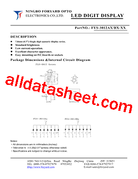 FYS-3012AX型号图片