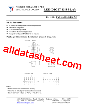 FYS-3611BX-1型号图片