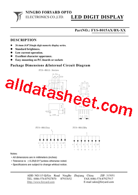 FYS-8015AX/BX-XX型号图片