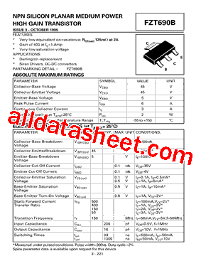 FZT690BTA型号图片