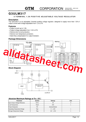 G3ULM317型号图片
