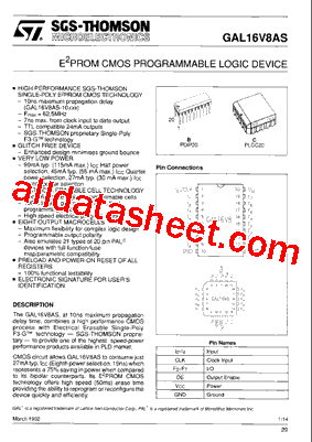 GAL16V8AS-10HC1型号图片