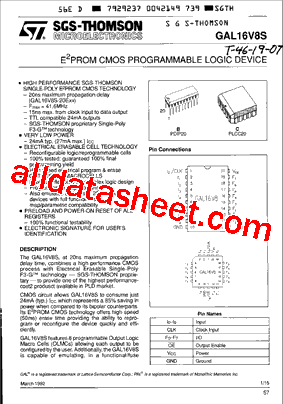 GAL16V8S-20EC1型号图片