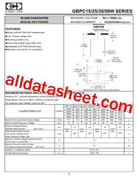 GBPC-W1501型号图片