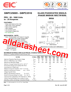 GBPC25005型号图片