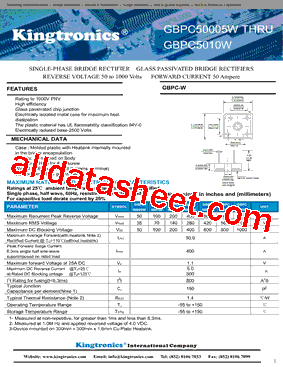 GBPC50005W-GBPC5010W型号图片