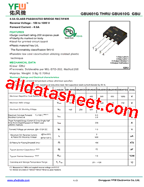GBU610G型号图片