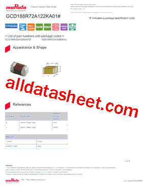 GCD188R72A122KA01D型号图片