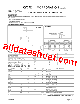 GM2907A型号图片