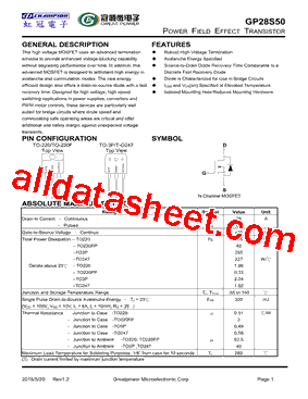 GP28S50GN3P型号图片