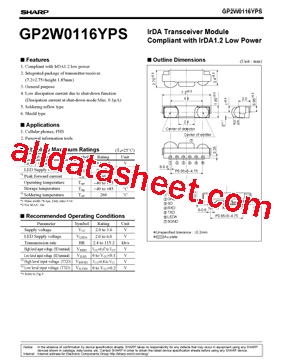 GP2W0116YPS型号图片