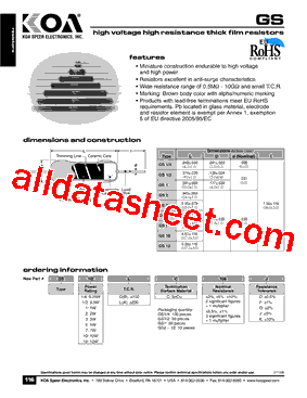 GS1LC106G型号图片
