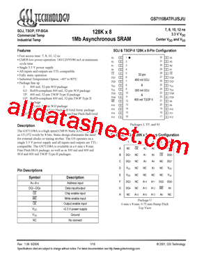 GS71108AGP-12I型号图片