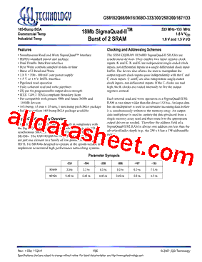 GS8182Q36BGD-167型号图片