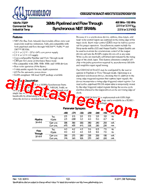 GS8320Z36AGT-200I型号图片