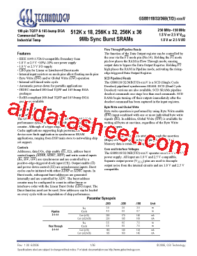 GS88118BGD-200IV型号图片