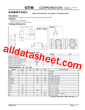 GSMBT4401型号图片