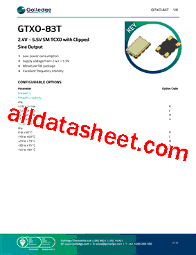 GTXO-83T型号图片