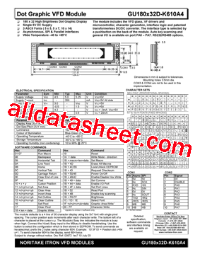 GU180X32D-K610A4型号图片