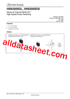 H5N2005DS型号图片