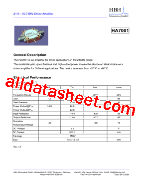 HA7001型号图片