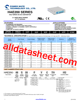 HAE200-12S28型号图片