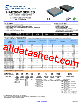 HAE200-24S3P3W型号图片