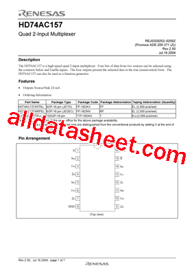 HD74AC157AFPEL型号图片