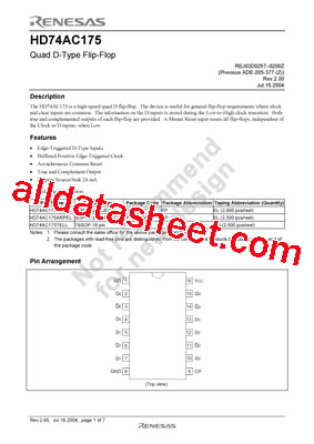 HD74AC175AFPEL型号图片