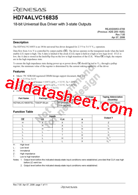 HD74ALVC16835型号图片