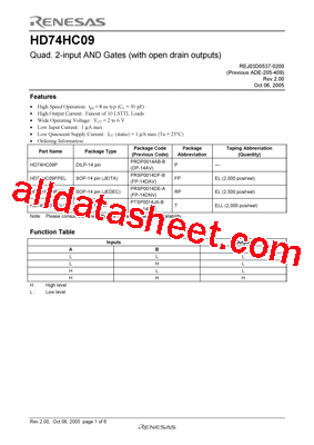 HD74HC09RPEL型号图片