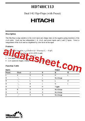 HD74HC113型号图片