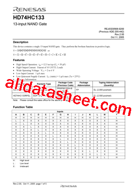 HD74HC133FPEL型号图片